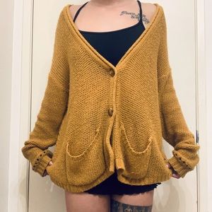 ( 3 for $15) Forever 21 Yellow Cardigan